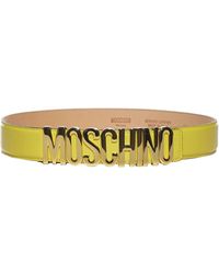 moschino logo plaque belt