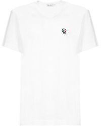 Dolce & Gabbana Cotton Patch-logo T-shirt in White for Men - Lyst