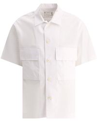 Sacai - Short Sleeved Thomas Mason Poplin Shirt - Lyst
