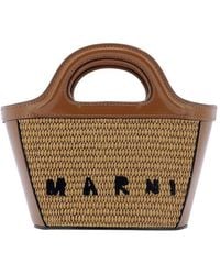Marni - Tropicalia Logo Embroidered Micro Tote Bag - Lyst