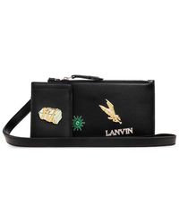 Lanvin - X Future Logo Embellished Zipped Clutch Bag - Lyst