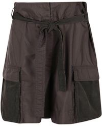 KENZO Belted Cargo Shorts - Black