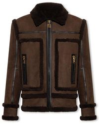 Balmain - Shearling Jacket With Pockets - Lyst