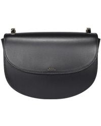 A.P.C. - Geneve Saffiano Leather Shoulder Bag - Lyst