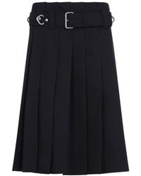 Prada - Elegant Wool Midi Skirt For - Lyst