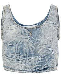 Palm Angels - Short Denim Top - Lyst