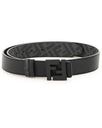 Fendi Reversible Logo Plaque Belt - Black