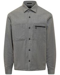 ZEGNA - Long Sleeved Shirt Jacket - Lyst