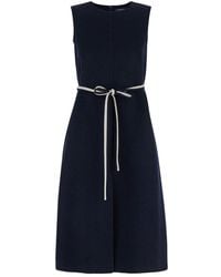 Max Mara - 'Simone' Crewneck Sleeveless Dress With Belt Detail In - Lyst
