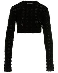 Sportmax - Medea Long-sleeved Cropped Sweater - Lyst
