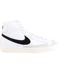 nike white leather high tops