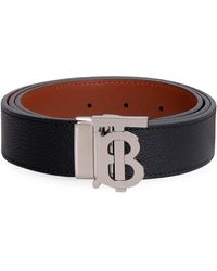 Burberry - Tb Monogram Buckle Reversible Belt - Lyst