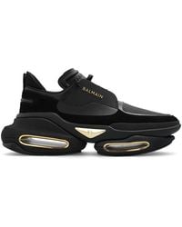 Balmain - B-bold Neoprene & Calfskin Sneaker In Black - Lyst