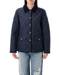 Polo Ralph Lauren - Logo Embroidered Quilted Jacket - Lyst
