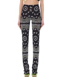 The Attico - High-waist Paisley-printed Flared Trousers - Lyst