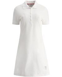 Thom Browne - Pique Flared Short-sleeved Tennis Dress - Lyst