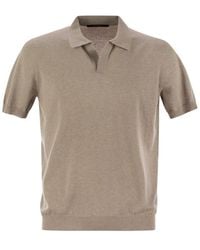 Tagliatore - Basic Short-Sleeved Cotton Polo Shirt - Lyst