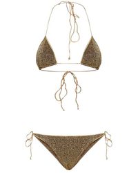 Oséree Lumière Triangle Bikini Set - Brown