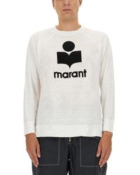 Isabel Marant - Logo Printed Long-sleeved Sweatshirt - Lyst