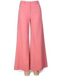 Boutique Moschino - Buttoned High-waisted Flared Pants - Lyst