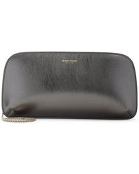 Giorgio Armani - Logo Printed Zipped Clutch Bag - Lyst