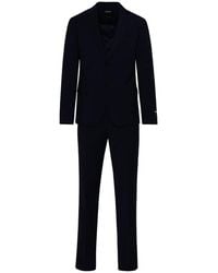 Zegna - Drop 8 Suit In Blue Wool Blend - Lyst