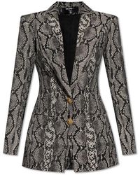 Balmain - Single-breasted All-over Motif Jacket - Lyst