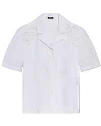 Versace - Sangallo-embroidered Short-sleeved Shirt - Lyst