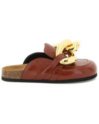 JW Anderson - Chain Detailed Slip-on Loafers - Lyst