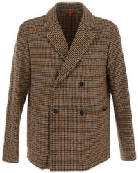 Barena - Double Breasted Checked Jacket - Lyst