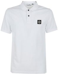 Stone Island - Logo Embroidered Short-sleeved Polo Shirt - Lyst