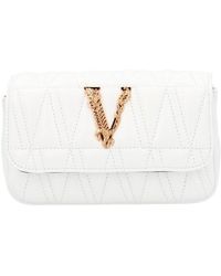 Versace - Virtus Small Leather Crossbody Bag - Lyst