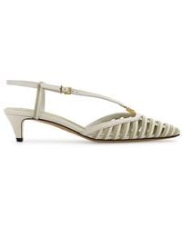 Fendi - Ffold Low-Heeled Slingback Pumps - Lyst
