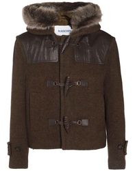 Burberry - Faux Fur-Trimmed Hood Duffle Jacket - Lyst