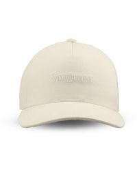 Saint Laurent - Logo Embroidered Corduroy Baseball Cap - Lyst