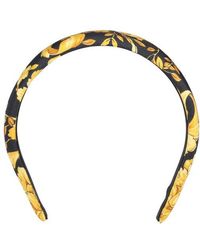 hair clips and hair accessories Versace Headbands Womens Headbands Versace Baroque Print Hair Elastic in Metallic hair clips and hair accessories 