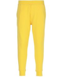 DSquared² Logo Print Track Pants - Yellow