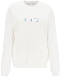 Off-White c/o Virgil Abloh Swimming Logo Sweatshirt - White