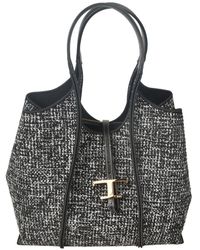 Tod's - T Timeless Tweed Top Handle Bag - Lyst