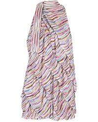 Missoni - Striped Sleeveless Knitted Mini Dress - Lyst