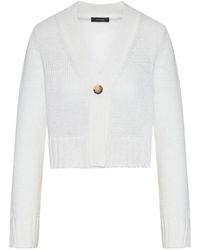 Gran Sasso - V-Neck Cropped Cardigan - Lyst