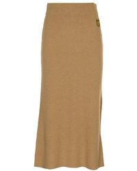 Maison Kitsuné - Fox Head Patch Knit Midi Skirt - Lyst