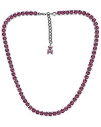 AMINA MUADDI - Tennis Embellished Necklace - Lyst