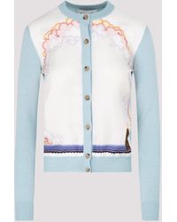 lanvin little nemo print panelled cardigan