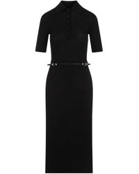 Givenchy - Voyou Belted Knit Polo Dress - Lyst