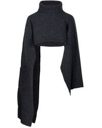 Sandbeige - Cropped Turtleneck Sweater - Lyst