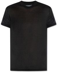 Dolce & Gabbana - Silk T-shirt, - Lyst