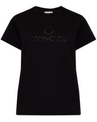 Womens Clothing Tops T-shirts Moncler Cloud Print T-shirt in White 