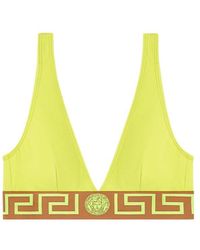 Versace - Bikini Top With "greek" - Lyst