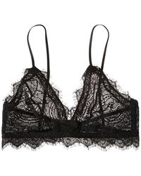 Anine Bing - Triangle Cup Sheer Lace Bra - Lyst